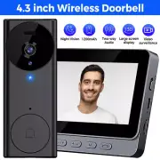 2.4 GHz Wireless Video Doorbell & 4.3" LCD Monitor Night Vision Two-Way Intercom