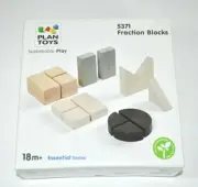 Plan Toys Wood Fraction Blocks 5371 Math Wooden Sustainable Play Neutral Colors