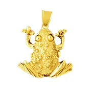 14K Gold Tree Frog Charm
