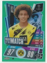 2020-21 Topps Chrome Match Attax Axel Witsel Green Refractor #/99 MOTM Dortmund