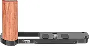 LEFTFOTO S9 Retro Handgrip L-Shape Bracket with Wooden Grip for LUMIX S9 Camera,with Built-in Bottom Arca Quick Release Plate,Black