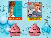Personalized Lucille Ball Birthday Decor - Funny Retro Cupcake Toppers & Gifts