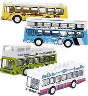 HONMEET 4pcs Scale Bus and Realistic Design Enhances Hand Eye Coordination and Early Development Skills