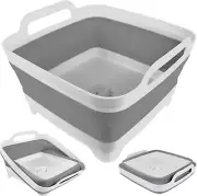 Collapsible Wash Basin for Baby Bottles with Drain Plug, 2.4 Gallons Space-Savin
