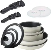 12Pcs Pots and Pans Set, Nonstick Cookware Sets Detachable Handle, Induction Kit
