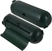 DOITOOL 2pcs Box Cable Junction Box Outlet Waterproof Outdoor Cable Connector Power Extension Boxes Weatherproof Wire Protector Plug Socket Charger Surge Protector Power Cord Plastic Green