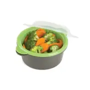 Prep Solutions by Progressive Microwave Mini Steamer Gray Convenience Durable