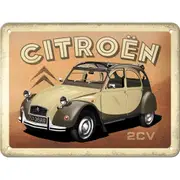 Nostalgic Art 15x20cm Small Wall Hanging Metal Sign Citroen 2CV Home/Cafe Decor