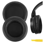 Geekria Protein Leather Ear Pads for Audio-Technica ATH-WS550 Headphones (Black)
