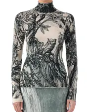 Jason Wu Collection Merino Wool Fable Forest Sweater