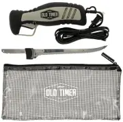 Old Timer Li-Ion Cordless and 110V Electric Fillet Knives with 8in Fully Serr...