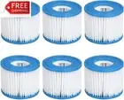 Type VI Spa Filter Cartridges (6-Pack) - Compatible with Bestway, Lay-Z-Spa, Col
