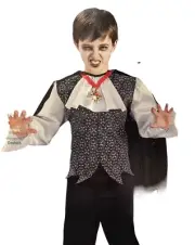 Boys kids Vampire Halloween Costume, Gothic/Dracula Vampire Size L 12-14