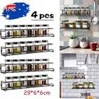 4Pack Self-adhesive Spice Bottle Holder Kitchen Wall Mounted Spice Bottles Shelf