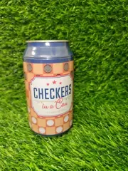 Checkers Cloth Board & 32 Wooden Pieces Travel Game Samsonico New in Can!