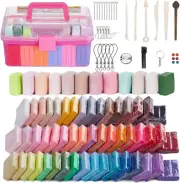 Ifergoo Polymer Modeling Clay for Kids DIY Starter Kits, 62 Color Oven Baked