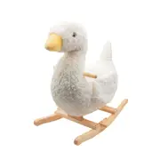 Jiggle & Giggle Rocking Duck Baby/Toddler Ride-On Sensory Play Toy White 12m+