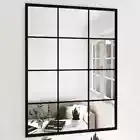 Wall Mirror Black 80x60 cm Metal vidaXL