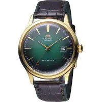 在飛比找Yahoo奇摩購物中心優惠-ORIENT 東方錶 DATEⅡ 大錶徑復刻機械錶-綠x金/