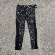 Youth Under Armour Girls Black paint splatter Pants Size Large