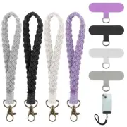 4pcs Boho Macrame Phone Wrist Strap Phone Wristlet with 4pcs Tether Tabs