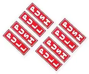 Homoyoyo 8 Pcs Push Pull Decals for Glass Doors Sliding Door Stickers for Shops Cafes Easy to Apply Warning Signs for Business Use