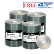 400 Pack Ritek Pro CD-R 52X 700MB Shiny Silver Lacquer Blank Recordable Disc