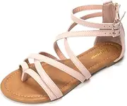 [LUFFYMOMO] Women's Gladiator Strap Sandals Flat Fisherman Thong Cross Strappy Sandals
