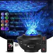 Galaxy Projector,Star Projector Light Ocean Wave Star Night Light,Adjustable Lightness Remote Control Timer 10 Lighting Modes,Built-in Music Speaker for Bedroom Christmas Wedding Gift…
