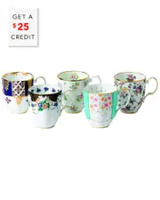 Royal Albert 100 Years Mugs (Set of 5) with $25 Credit