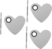 [KALLORY] 3 Sets Palette Makeup Spatula Nail Makeup Mixing Tray Makeup Pallets Sauce Dish Color Pen Metal Tray Manicure Tools Professional Makeup Plate Stainless Steel Make up