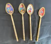 Flower Floral Enamel Vintage Spoon Collectible