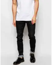 Diesel Men's Sleenker Trousers in Black/Denim 663Q Size 40 x 32