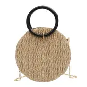 Top-handle Bags Shoulder Handbags Small Beach HandBags Women Summer Bag Women Straw Round Chain Crossbody Packs