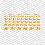 GOLD LION PASSANT WATERSLIDE DECALS TRANSFERS COMPATIBLE WITH WARHAMMER