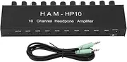 10 Channel Headphone Amplifier 1 in 10 Out Channel Stereo Distributor Headphone Amplifier Audio Music Distributor Headphone Splitter