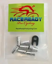 6 Presta Alloy Valve Caps... & 1 Presta Adapter & 1 Valve Core Tool ...Silver