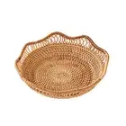 Serving Basket Sturdy Fine Workmanship Woven Tray Rattan Bread Basket Handwoven