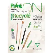 Clairefontaine PaintON A3 Recycled Mixed Media Pad 30 Sheets