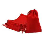 Velvet Drawstring Bags 5.91x7.87 Inch Gift Bags Jewelry Pouches Dark Red 10Pcs