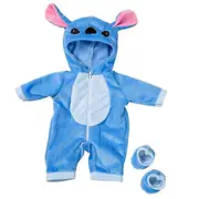 Stitch Flamingo Unicorn Giraffe Dinosaur Cute Doll Outfits Overalls For New Born Dolls Girls Birthday -NMAOV