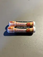 CHAPSTICK STRAWBERRY PEACH Flavor Lip Balm Lot of 2 New & Sealed NEW FLAVOR!