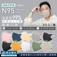 在飛比找蝦皮購物優惠-HAOFA N95 氣密型99%防護成人兒童立體醫療口罩 X