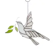 NEW Dove Stained Glass Suncatcher Wall Hangings Stained Glass Dove Ornaments