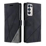 For Oppo Find X3 Neo Case SupRShield Wallet Card Leather Flip Magnetic Stand Phone Cover (Black)
