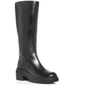 Stuart Weitzman N6923 Womens Black Norah Leather Tall Boots Size US 8.5B EU 39