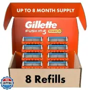Gillette Fusion5 Power Razor Blades for Men, 5-Blade Razor Refills, 8 Count
