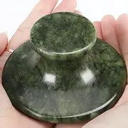 gemshan Guasha Massage Tool Mushroom Shape Natural Jade Big Stone for Body for Essential Massage Spa Massage Therapy