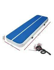 [Everfit] GoFun 4MX1M Inflatable Air Track Mat Tumbling Floor Home Gymnastics Gym Fun