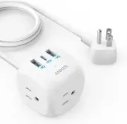 Anker Tira de alimentación USB C de 20 W, regleta de alimentación 321 con 3 toma